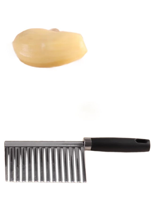 Dipple سكين ديوبر المصنوعة من الفولاذ المقاوم للصدأ المموج، قاطع بطاطس متعدد الوظائف، آلة تقطيع البطاطس، أداة تقطيع الخضار في المطبخ - Image 2