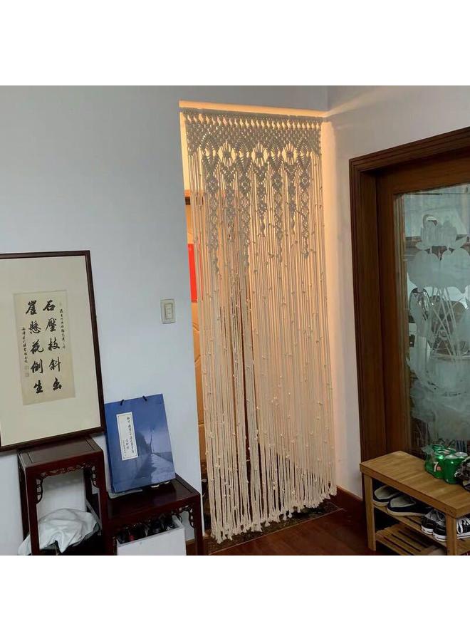 Bluejw Factory Handmade Cotton Rope Woven Tapestry Door Curtain Fabric Home Decoration Curtain Variety Of Nordic Bohemian Style  - Image 1