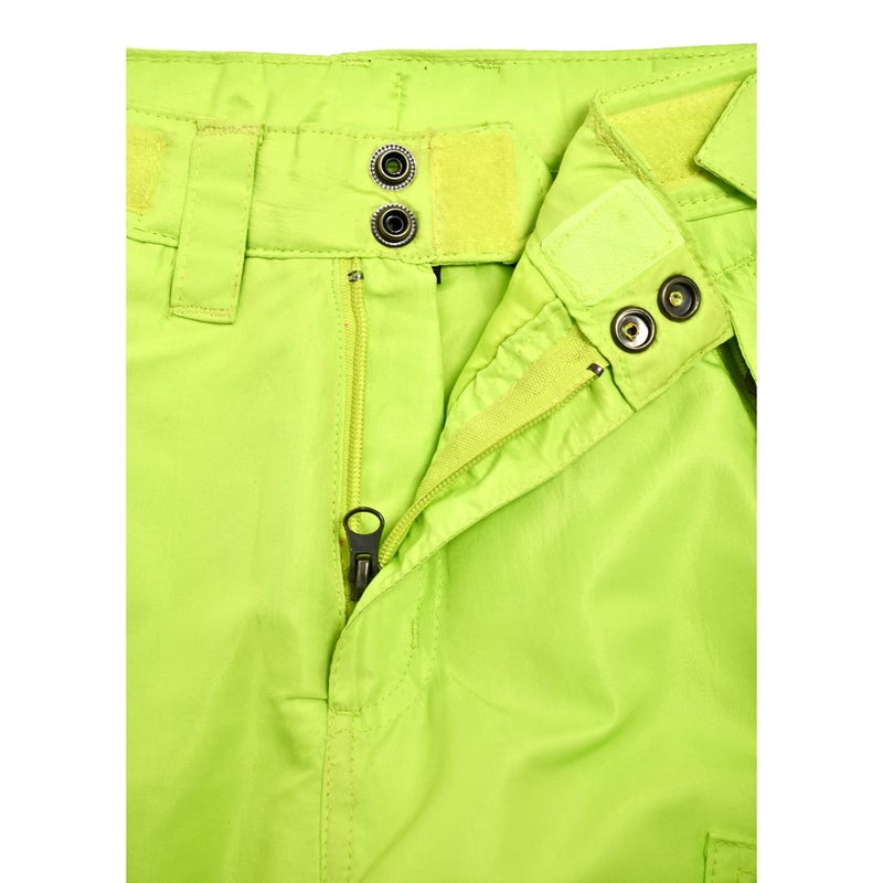 Arctic Quest Insulated Ski and Snow Pants for Boys and Girls, Water Resistant Trousers for Kids Lime Green - Image 4