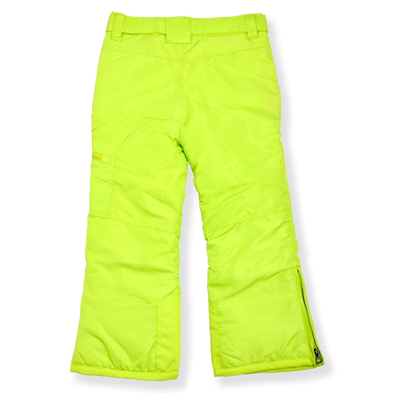 Arctic Quest Insulated Ski and Snow Pants for Boys and Girls, Water Resistant Trousers for Kids Lime Green - Image 2