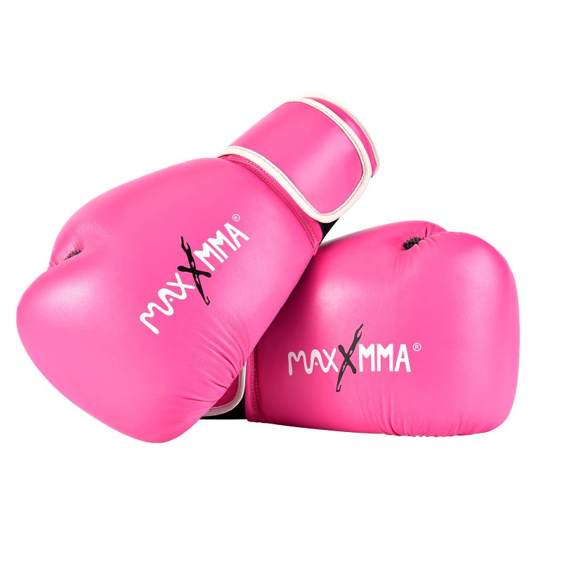 MaxxMMA Pro Style Boxing Gloves for Men & Women, Training Heavy Bag Workout Mitts Muay Thai Sparring Kickboxing Punching Bagwork Fight Gloves (Pink, 10 oz.) - Image 2