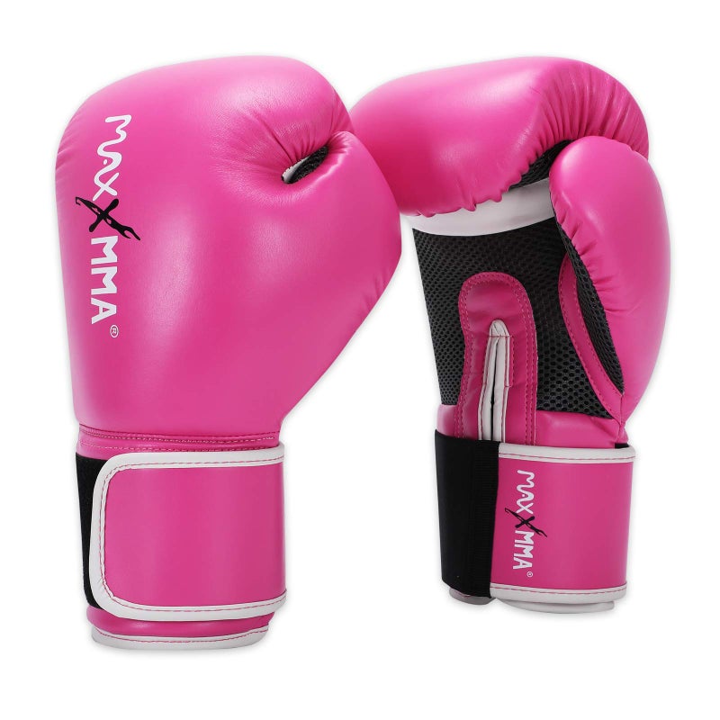 MaxxMMA Pro Style Boxing Gloves for Men & Women, Training Heavy Bag Workout Mitts Muay Thai Sparring Kickboxing Punching Bagwork Fight Gloves (Pink, 10 oz.) - Image 1