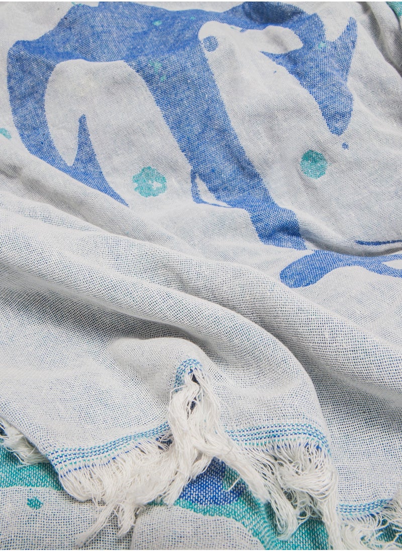 Anemoss - ANEMOSS Wave Patterned Turkish Peshtemal, 100% Cotton, Free of Microfiber, Synthetic and Polyester, Soft, Quick Dry, Versatile Beach, Pool and Bath Peshtemal, for Kids and Adults, 39x70 in, 100x180 cm - Image 1