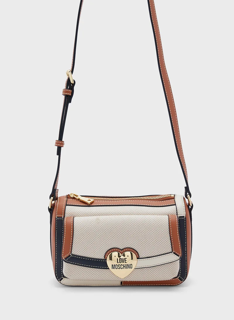 Love Moschino NATURAL CANVAS-MULTICOLOUR PU NATURAL CANVAS-MULTI