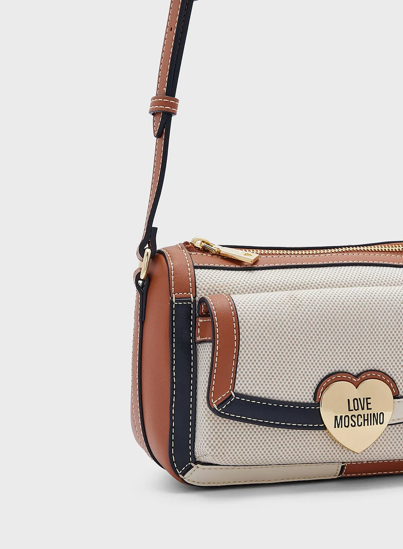 Love Moschino NATURAL CANVAS-MULTICOLOUR PU NATURAL CANVAS-MULTI