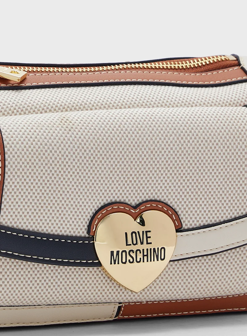Love Moschino NATURAL CANVAS-MULTICOLOUR PU NATURAL CANVAS-MULTI
