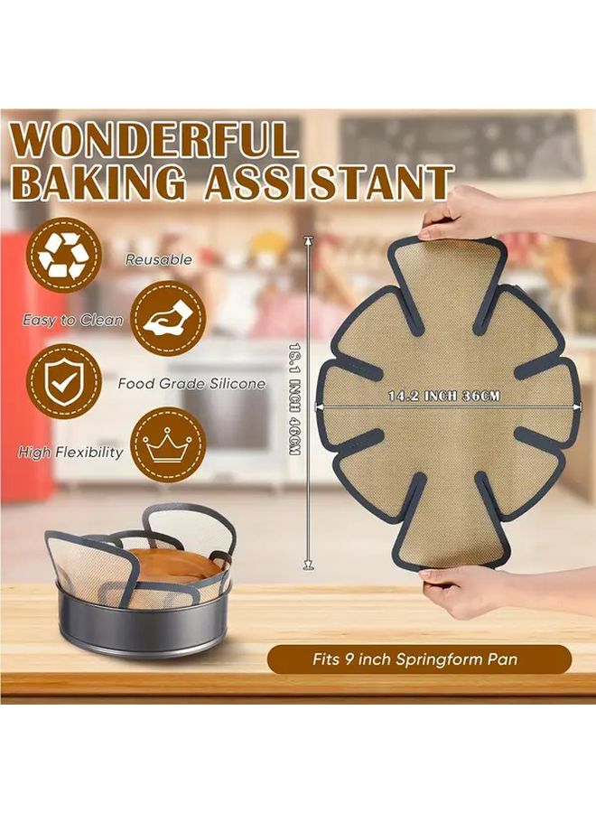 1pc Extended Silicone Bread Pan Liner Red Reusable Food Safe Non Stick Baking Mat with Safety Edge Handle Fits 9 5 x 5 Inch Bread Pans - Image 2