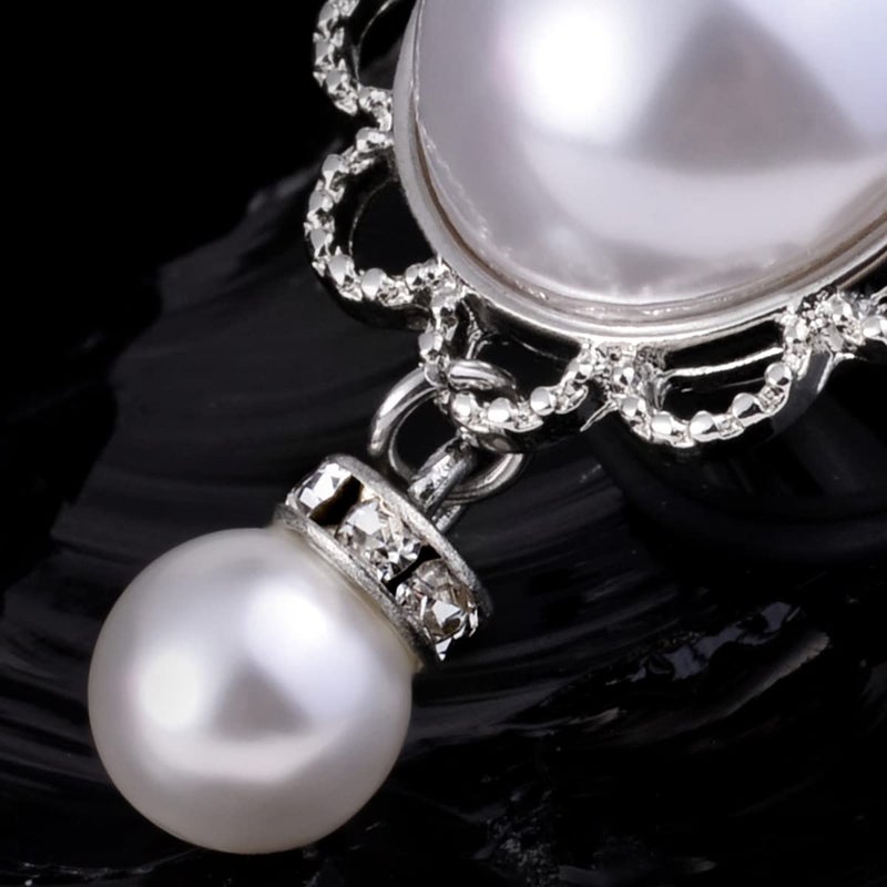 KUBOOZ Pearl Pendant Ear Piercing Jewelry Stainless Steel Tunnels and Plugs Ear Expander Reamer Guages 0g - Image 3