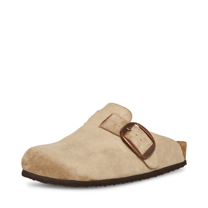 Madden Girl Womens Prim Clog Taupe Fabric 8