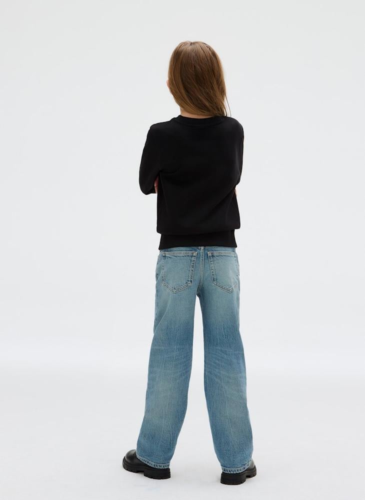 كالفن كلاين جينز سويت شيرت أطفال بياقة دائرية من تيري - Image 2