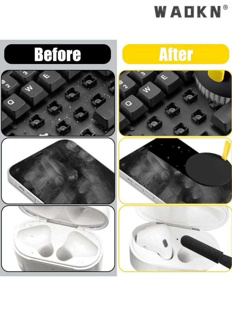 WAOKN Laptop Phone Screen Cleaner Kit, Computer Keyboard Brush Cleaning Spray for iPhone AirPods MacBook iPad, 20-in-1 Electronic Device Clean Tool for Camera PC Monitor Earbud TV Tablet Car Screens - Image 3