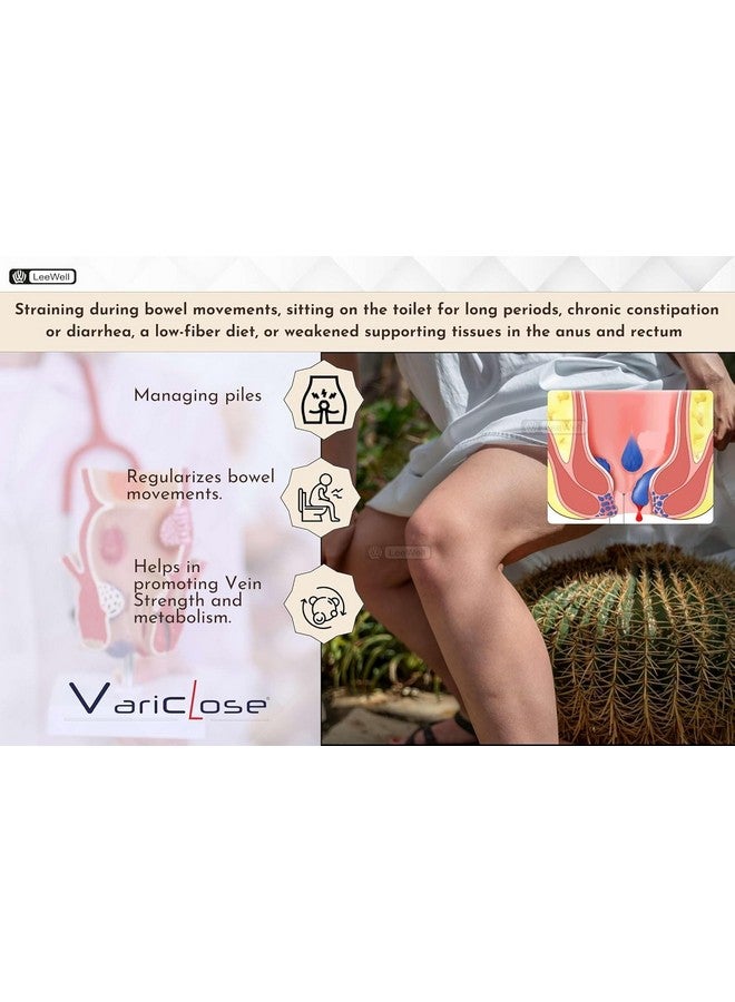 فاركلوز لدعم دوالي الأوردة، دوالي العنكبوت | تدفق الدورة الدموية للأرجل المضطربة، التقلصات، الأوردة المتعرجة، المتضخمة، ذات اللون غير الطبيعي | ديومين، هيسبيريدين، مستخلص كستناء الحصان (أيسين)، مستخلص عشب الجزار (روسوجينين) - 60 قرص - Image 3