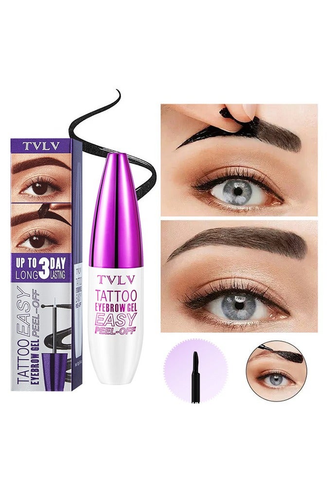 TVLV Tattoo Eyebrow Gel – Semi-Permanent Tattoo Gel for Natural Brows | Easy Peel-Off Long-Lasting - Image 1