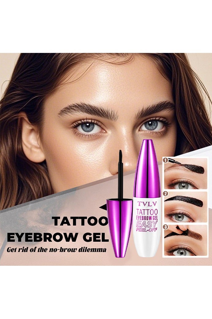 TVLV Tattoo Eyebrow Gel – Semi-Permanent Tattoo Gel for Natural Brows | Easy Peel-Off Long-Lasting - Image 2