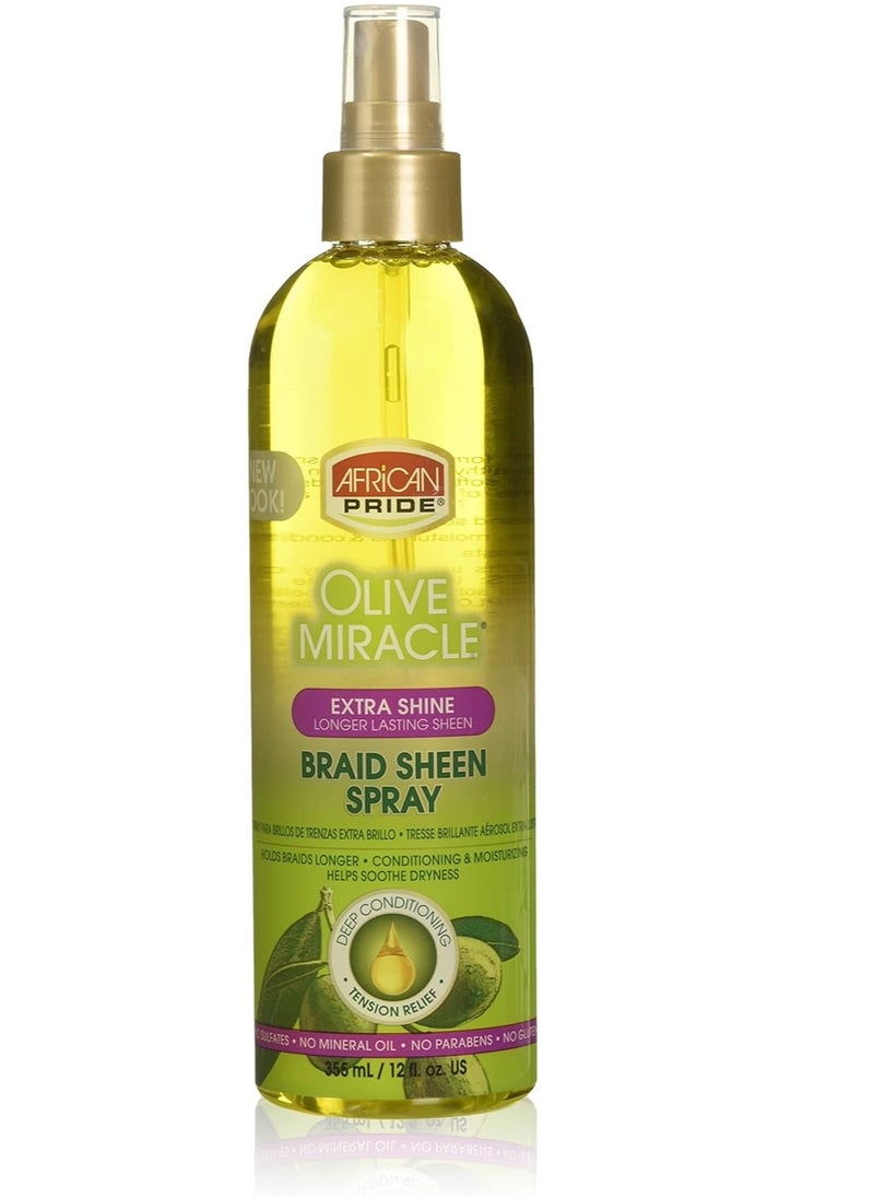 African Pride - Braid Sheen Extra Spray 355 ML - Image 1