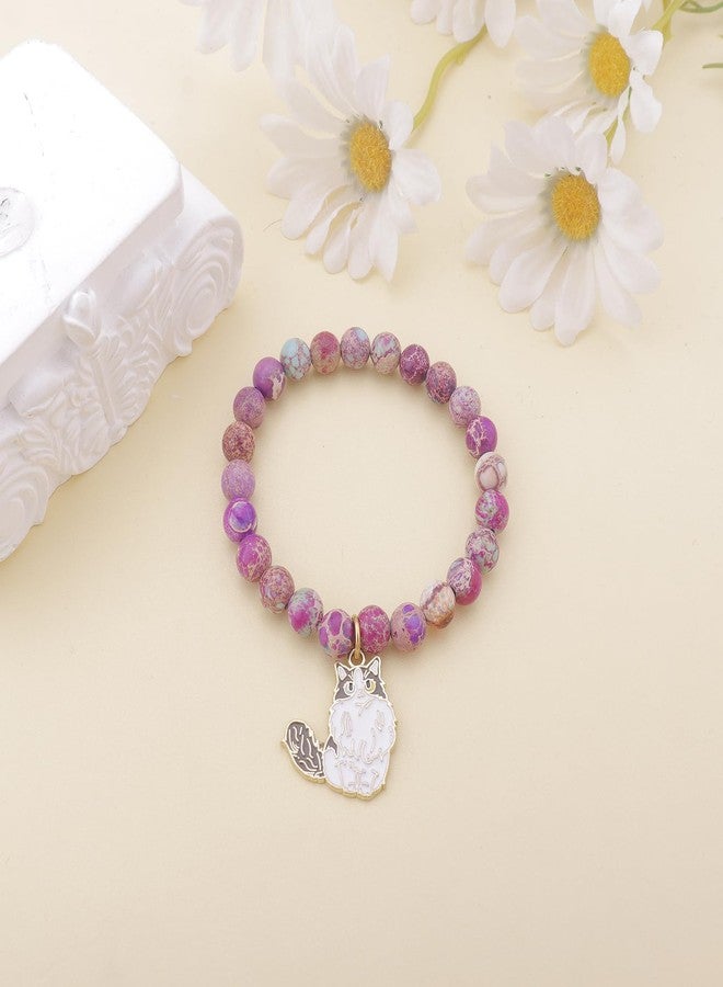 بارتنر شريك قطة راغدول لطيفة، هدايا لمحبي القطط من النساء والرجال، هدايا قطط راغدول مضحكة، تميمة حظ، هدايا مستوحاة من القطط للنساء، مجوهرات مطرزة بالخرز من الأحجار الطبيعية للنساء والفتيات - Image 3