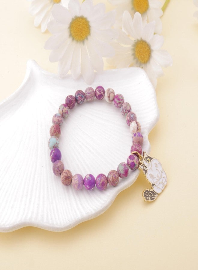 بارتنر شريك قطة راغدول لطيفة، هدايا لمحبي القطط من النساء والرجال، هدايا قطط راغدول مضحكة، تميمة حظ، هدايا مستوحاة من القطط للنساء، مجوهرات مطرزة بالخرز من الأحجار الطبيعية للنساء والفتيات - Image 4