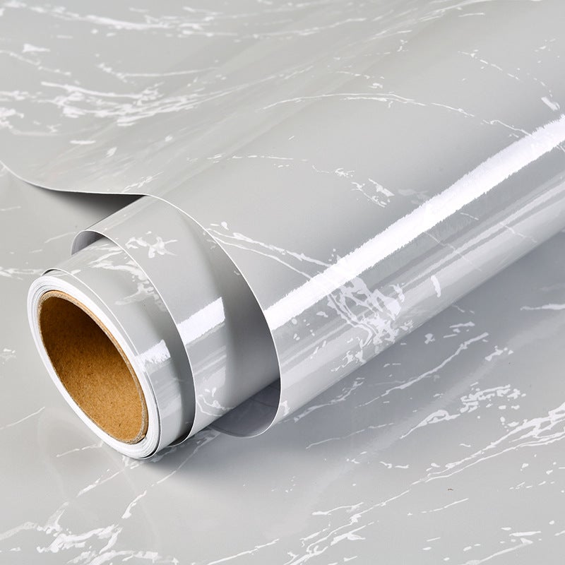 [Manufacturer] 10M Kitchen Countertop Oil-Proof Sticker Gray Waterproof Self-Adhesive Wallpaper Marble Tile Sticker - Image 2
