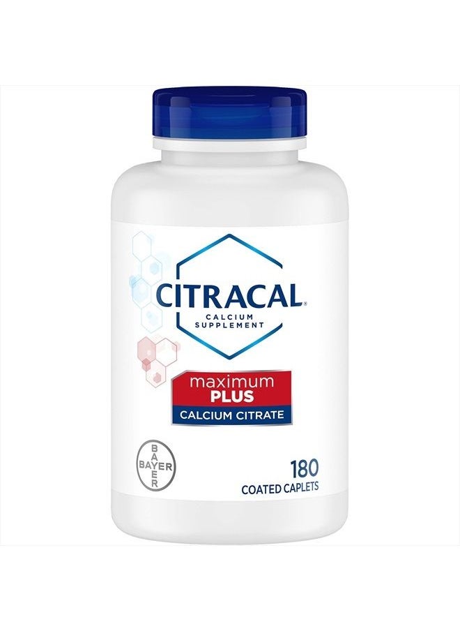 CITRACAL - Citracal Maximum Plus Highly Soluble, Easily Digested, 630 mg Calcium Citrate With 1000 IU Vitamin D3, Bone Health Supplement for Adults, Caplets, 180 Count - Image 1