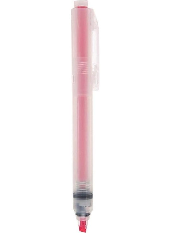 MUJI Push Botton Neon Pink Highlighter  - Image 1
