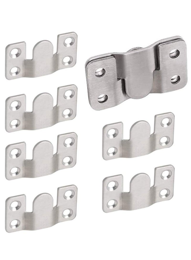 Heavy Duty Stainless Steel Flush Mount Bracket for Large Picture Display Art Gallery Wall Connector (8 Pairs) - Image 1