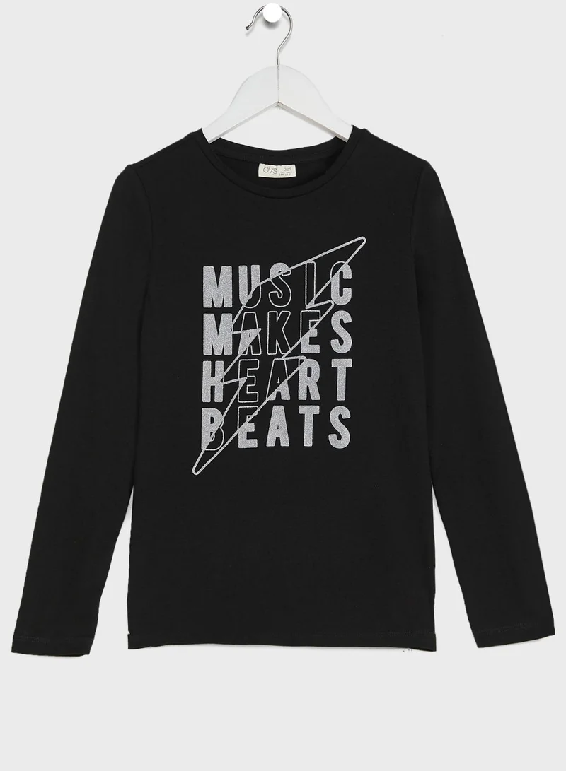 Ovs Youth Slogan T-Shirt