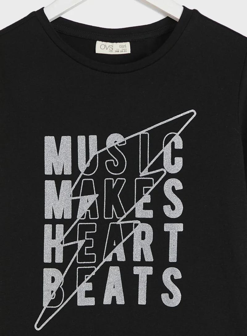 Ovs Youth Slogan T-Shirt
