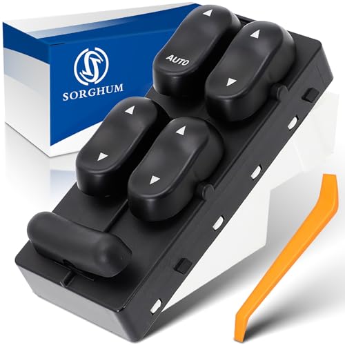 Sorghum Power Window Switch Driver Side - Master Window Switch Compatible with 1996-2003 Ford F-250 F-350 Taurus Expedition Lincoln Blackwood Navigator 7+7 Pins Replace# XL1Z14529BA F6DZ14529AA - Image 1