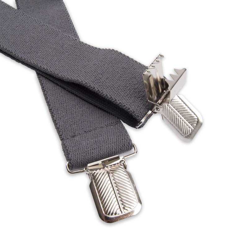 Dickies Men's 1-1/4 Solid Straight Clip Suspender, Charcoal, One Size - Image 2