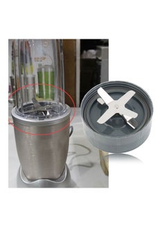 NIBEMINENT Portable Cross Knife Blender Blade Silver/Grey 11x11x5centimeter  - Image 3
