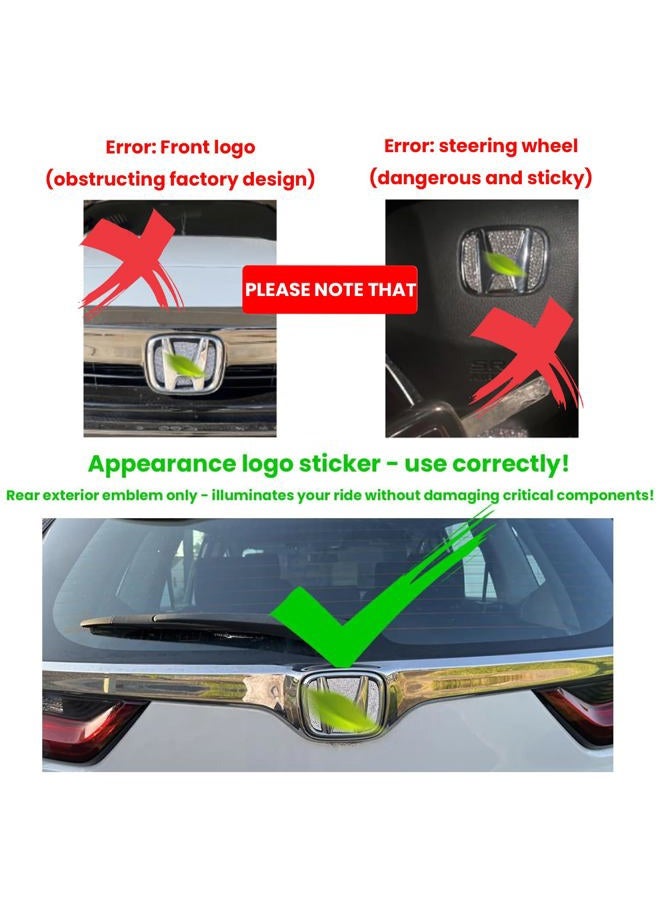 CUCHIYUN 2022 Accord Bling Car Accessories Car Rear Logo Emblem Sticker Shiny Crystal Sticker Interior Accessories Compatible with Accord Accessories 10th Civic Sedan 2022 2021 2020 2019 2018 - Image 2