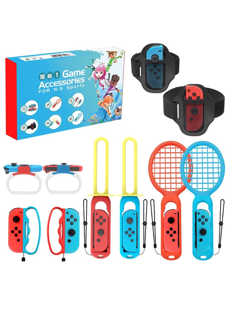 Captaintech 2023 Switch Sports Accessories Bundle for Nintendo Switch Sports, 10 in 1 Switch Sports Accessories Compatible with Switch/Switch OLED - Image 1