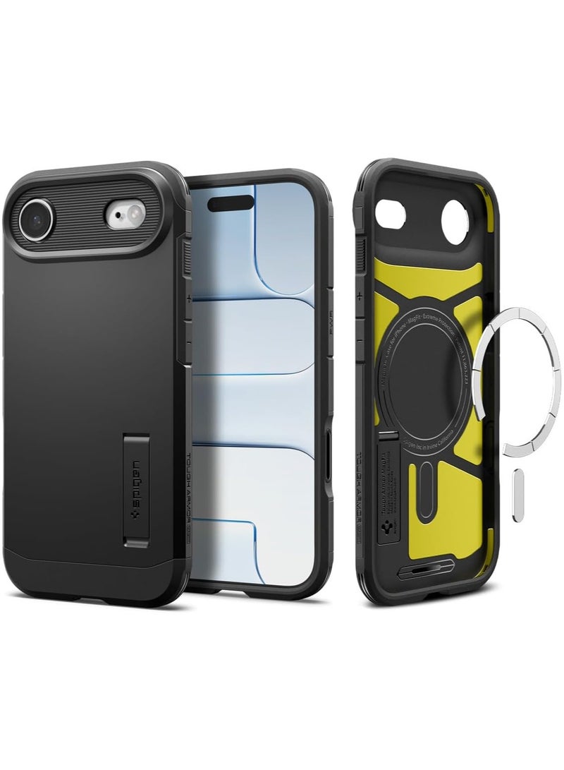 Spigen Tough Armor T MagFit for iPhone 17 Air Case MagSafe Cover with [Capacitive Camera Control Button] and Kickstand - Black - Image 1