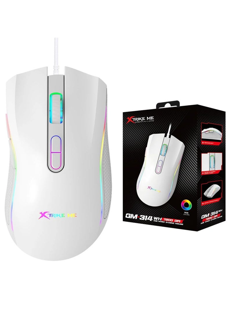 XTRIKE ME ماوس ألعاب سلكي GM-314 مع تأثيرات ألوان RGB قابلة للتخصيص - Image 1