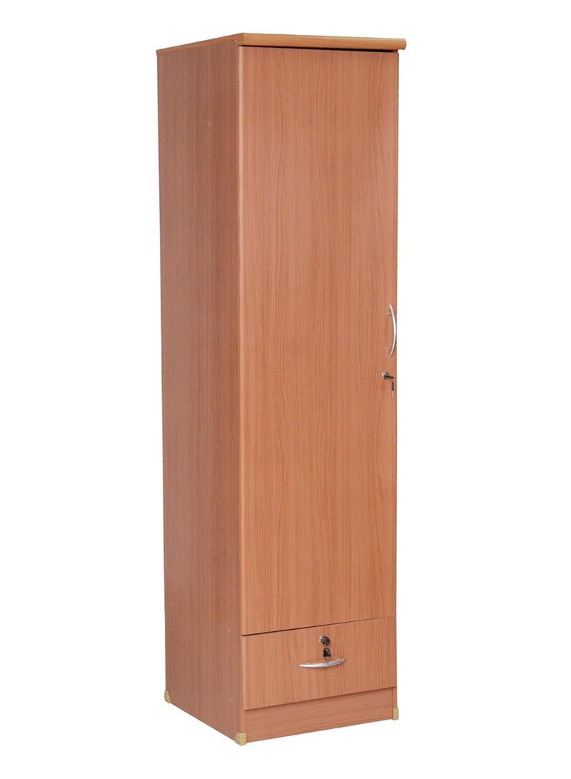 KARNAK 1 Door Wooden Wardrobe Cabinet /Cupboard Engineered Wood Perfect Modern Stylish Heavy Duty Color Beech 611  - Image 1