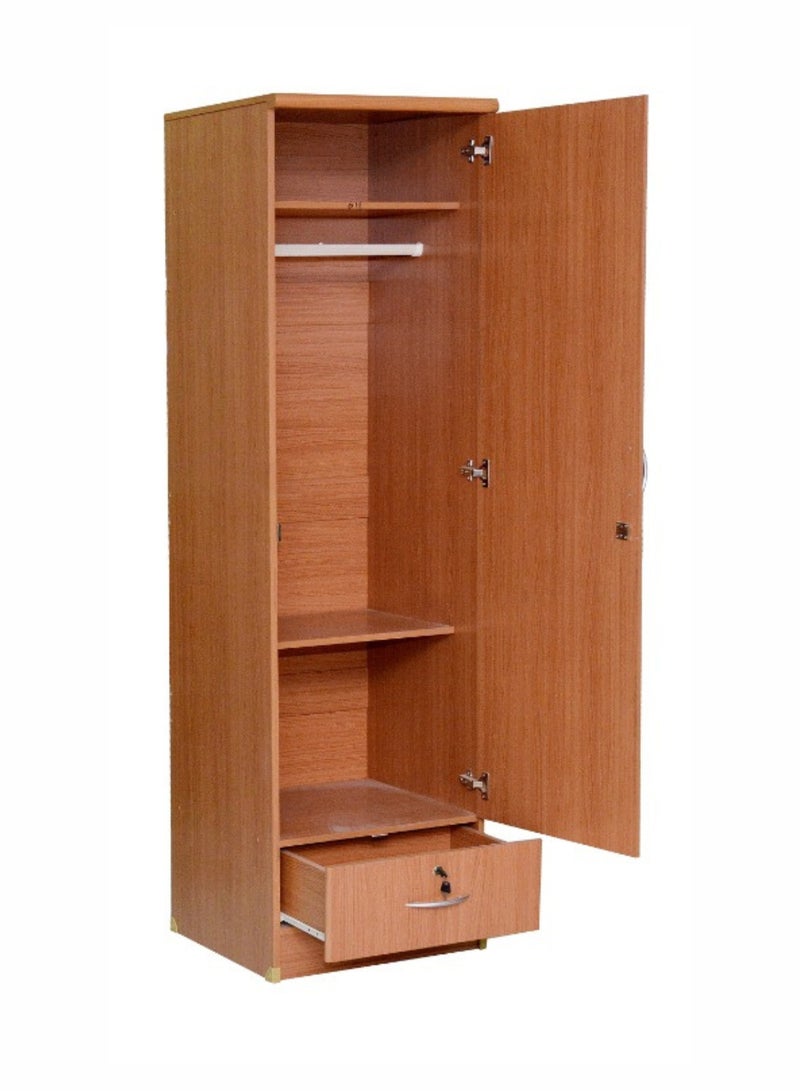 KARNAK 1 Door Wooden Wardrobe Cabinet /Cupboard Engineered Wood Perfect Modern Stylish Heavy Duty Color Beech 611  - Image 2