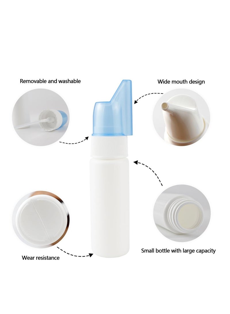 SOLARAE Nasal Spray Bottle, 5 Pcs Empty Saline Nasal Spray Bottle, Refillable Rhinitis Nasal Sprayer, Reusable Container, Portable Plastic Mist Nose Sprayer (70ML) - Image 3