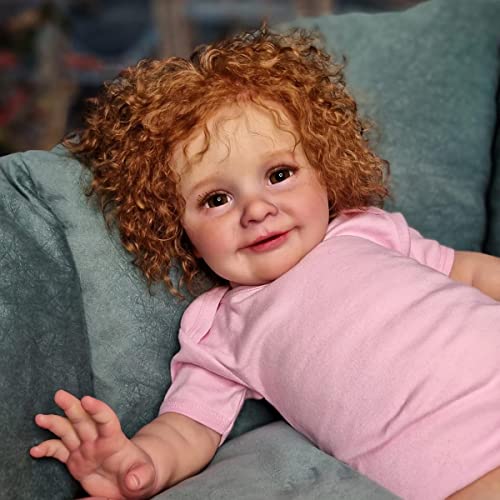 KOKOMANDY Reborn Big Baby Dolls Girls 26 Inch Realistic Reborn Toddler Doll Soft Body Weighted Real Life Large Baby Doll with Curly Hair Reborns Toys Collecitble Dolls - Image 5