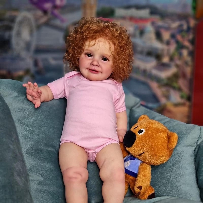 KOKOMANDY Reborn Big Baby Dolls Girls 26 Inch Realistic Reborn Toddler Doll Soft Body Weighted Real Life Large Baby Doll with Curly Hair Reborns Toys Collecitble Dolls - Image 3
