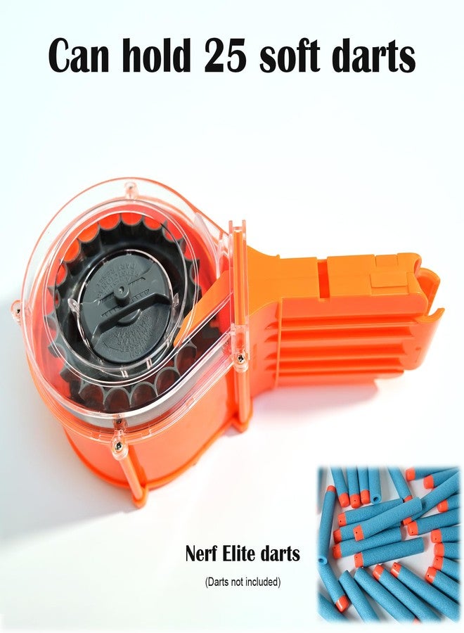 OIMIO Dart Drum, 25-Dart Drum Magazine Blaster Accessory for Nerf N-Strike Elite Blasters - Image 2