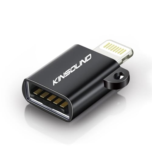 Kinsound 301 Lightning OTG Adapter for iPhone/iPad - Compatible with iOS 13 and Later Support for Flash Drive, Keyboard, Mouse, Earphone - Image 1