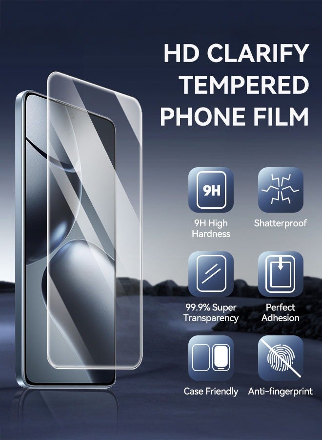 بشكل مختصر [3 عبوات] واقي شاشة زجاجي مقسّى متوافق مع Xiaomi 14T/14T Pro 5G، متوافق مع الغطاء، فائق الوضوح، مقاوم للكسر، مضاد للخدش لحماية محسنة - Image 2