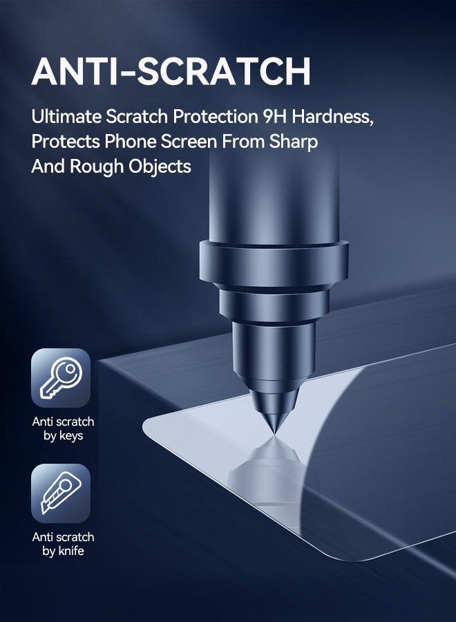 بشكل مختصر [3 عبوات] واقي شاشة زجاجي مقسّى متوافق مع Xiaomi 14T/14T Pro 5G، متوافق مع الغطاء، فائق الوضوح، مقاوم للكسر، مضاد للخدش لحماية محسنة - Image 3