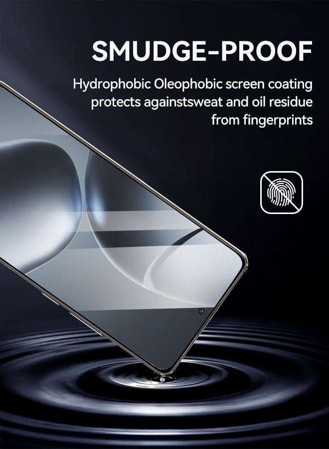 بشكل مختصر [3 عبوات] واقي شاشة زجاجي مقسّى متوافق مع Xiaomi 14T/14T Pro 5G، متوافق مع الغطاء، فائق الوضوح، مقاوم للكسر، مضاد للخدش لحماية محسنة - Image 4