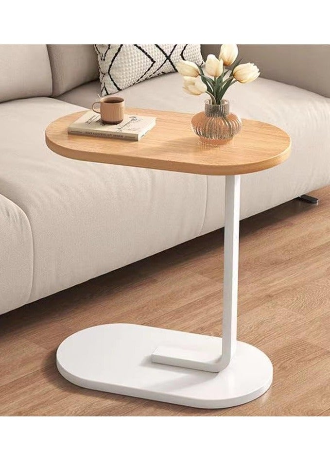 Decorhills Coffee Table Sofa Side Table – Creative Waterproof & Rustproof Surface, Modern Side Table for Sofa & Bed, Living Room, Space-Saving Design, Bedroom & Office Decoration (Beige & White) – Manual Assembling Required - Image 5