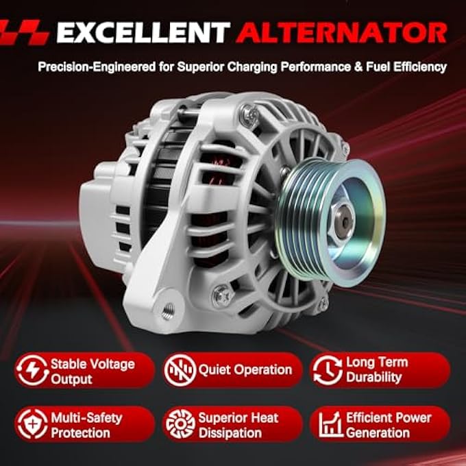 Autodevil 13893 Alternator compatible with 2001 2002 2003 2004 2005 Honda Civic OE AL1295X,210-4148C,13893,31100-PLM-C01,31100-PLM-C02,AFGA51 - Image 4