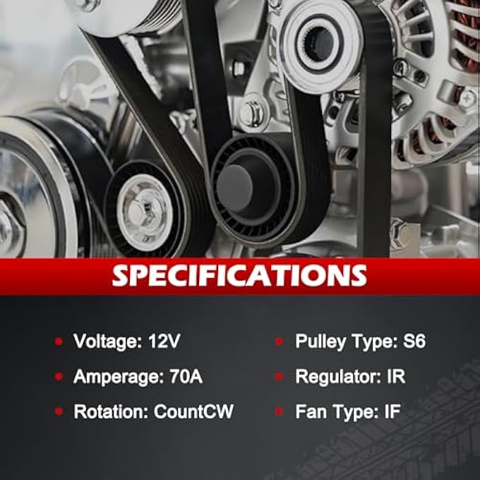 Autodevil 13893 Alternator compatible with 2001 2002 2003 2004 2005 Honda Civic OE AL1295X,210-4148C,13893,31100-PLM-C01,31100-PLM-C02,AFGA51 - Image 3