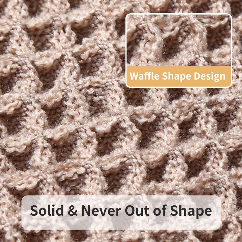هوغابي حصيرة Hughapy Waffle Bath Pathed Waffle Design Super Extorbbent and Slip-Dististant مع Fringe ومطاط خلفي السجادة غير القابلة للانزلاق في الجهاز (Brown 18 "" × 30 "") - Image 2