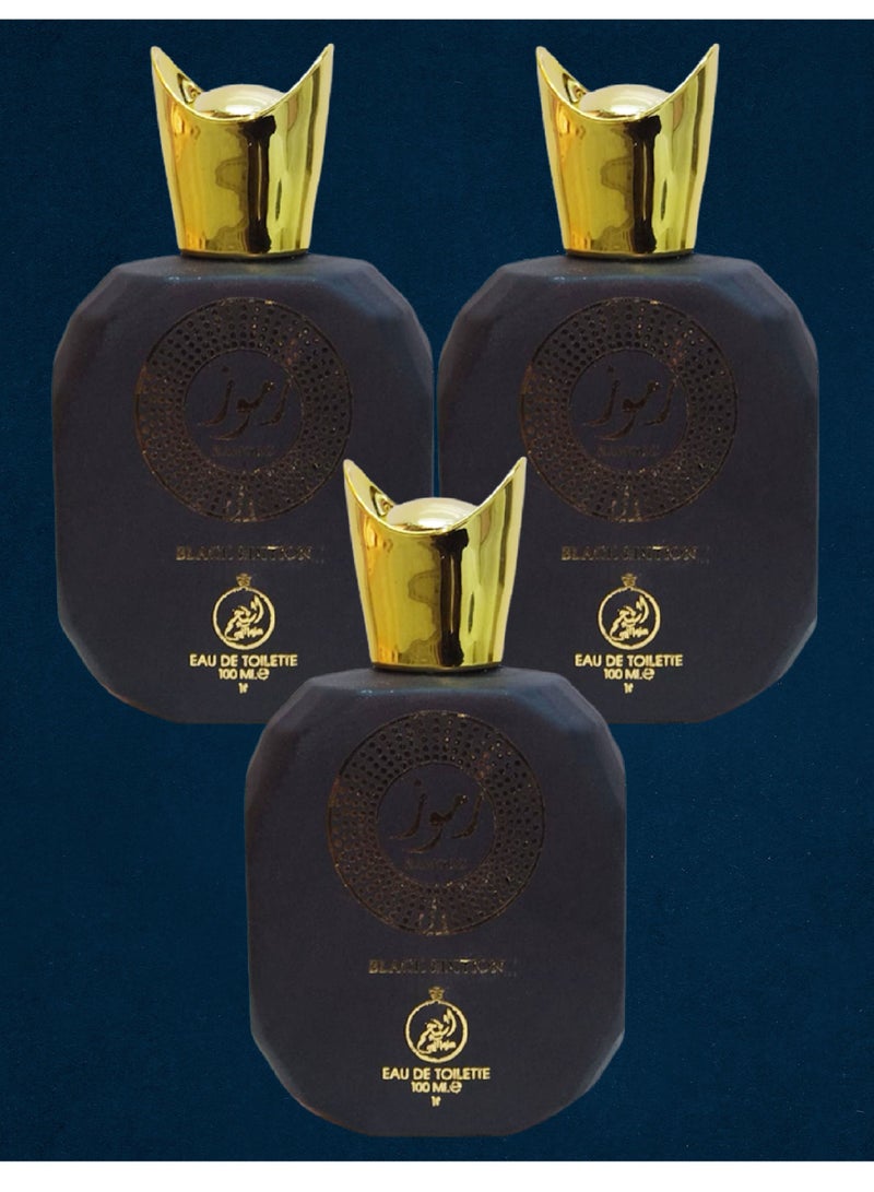 نجمة 3 قطع عطر رموز بلاك اديشن 100 مل EDT - Image 1