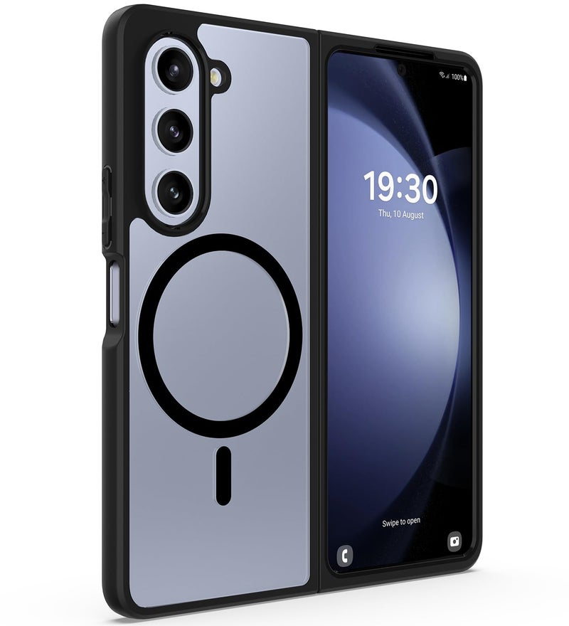 KAPAVER Mag-X Back Cover Case for Galaxy Z Fold 5 (PC+TPU) (Mag-X Black) - Image 2